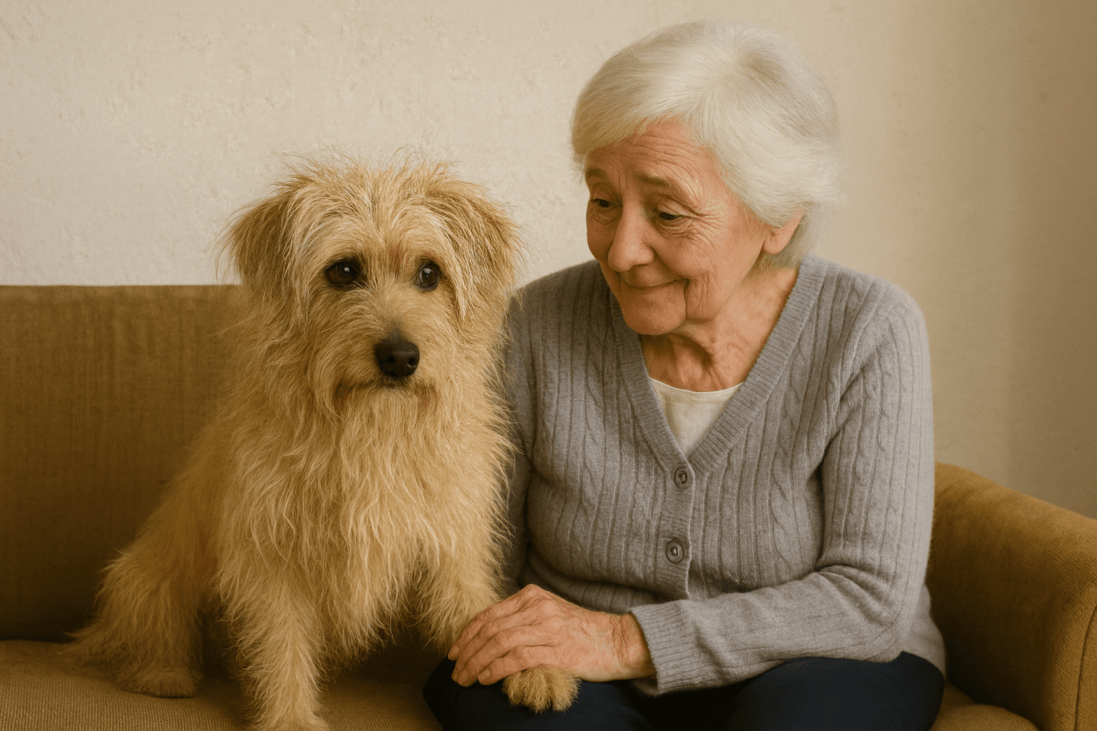 Elisabeth (82) teilt ihr Abendessen mit ihrem Hund. Sie sagt: „Er ist alles, was ich noch habe.“ Dank einer Spende bekommt sie jetzt Futterhilfe für Charlie.